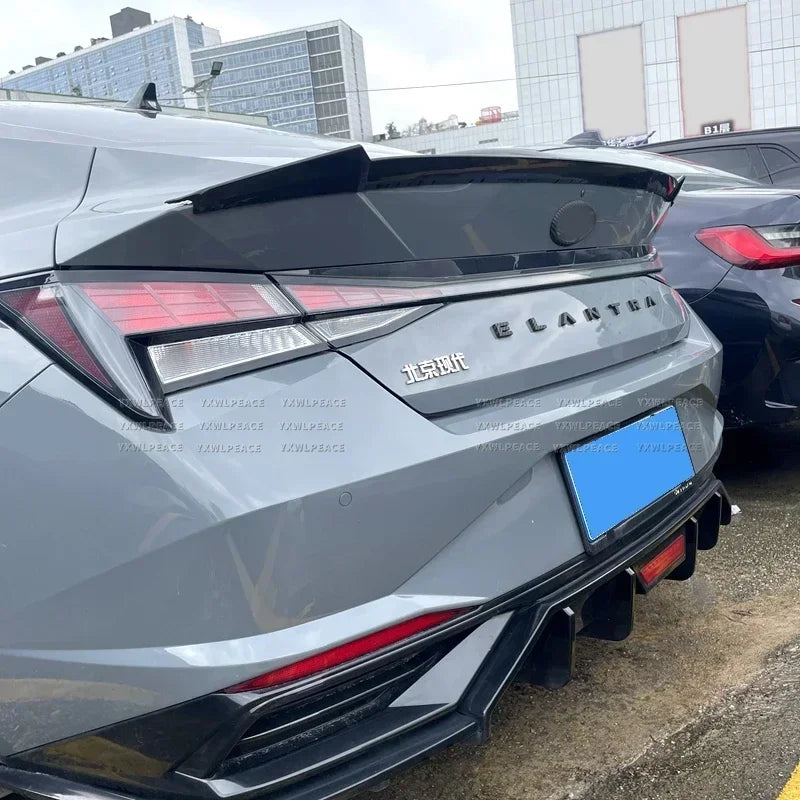 For Hyundai Elantra Avante Cn7 2020 2021 2022 Spoiler High Quality ABS Plastic Rear Trunk Lip Spoiler Body Kit Accessories