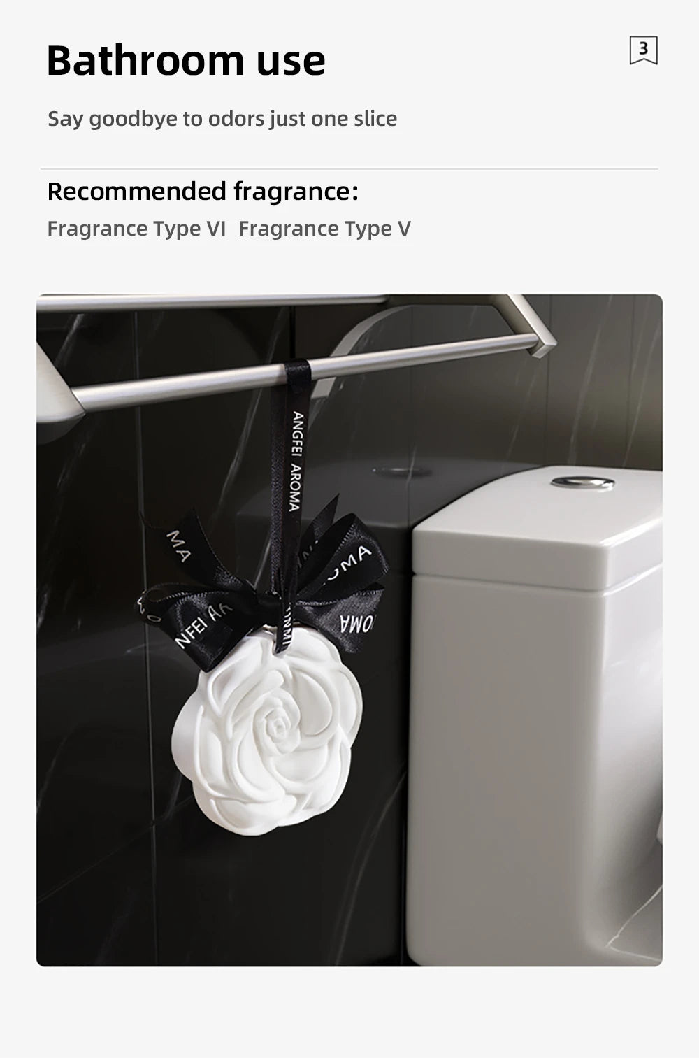 Car Hanging Air Freshener Beautiful White Flower Perfume for Car Styling Aroma Fresh Air Purifier Interior Decorations Ornament