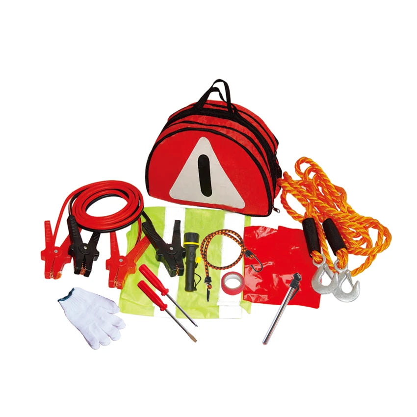 Travel Car Emergency Tool With Tire Gauge Repair Assistance Roadside Tool Kits