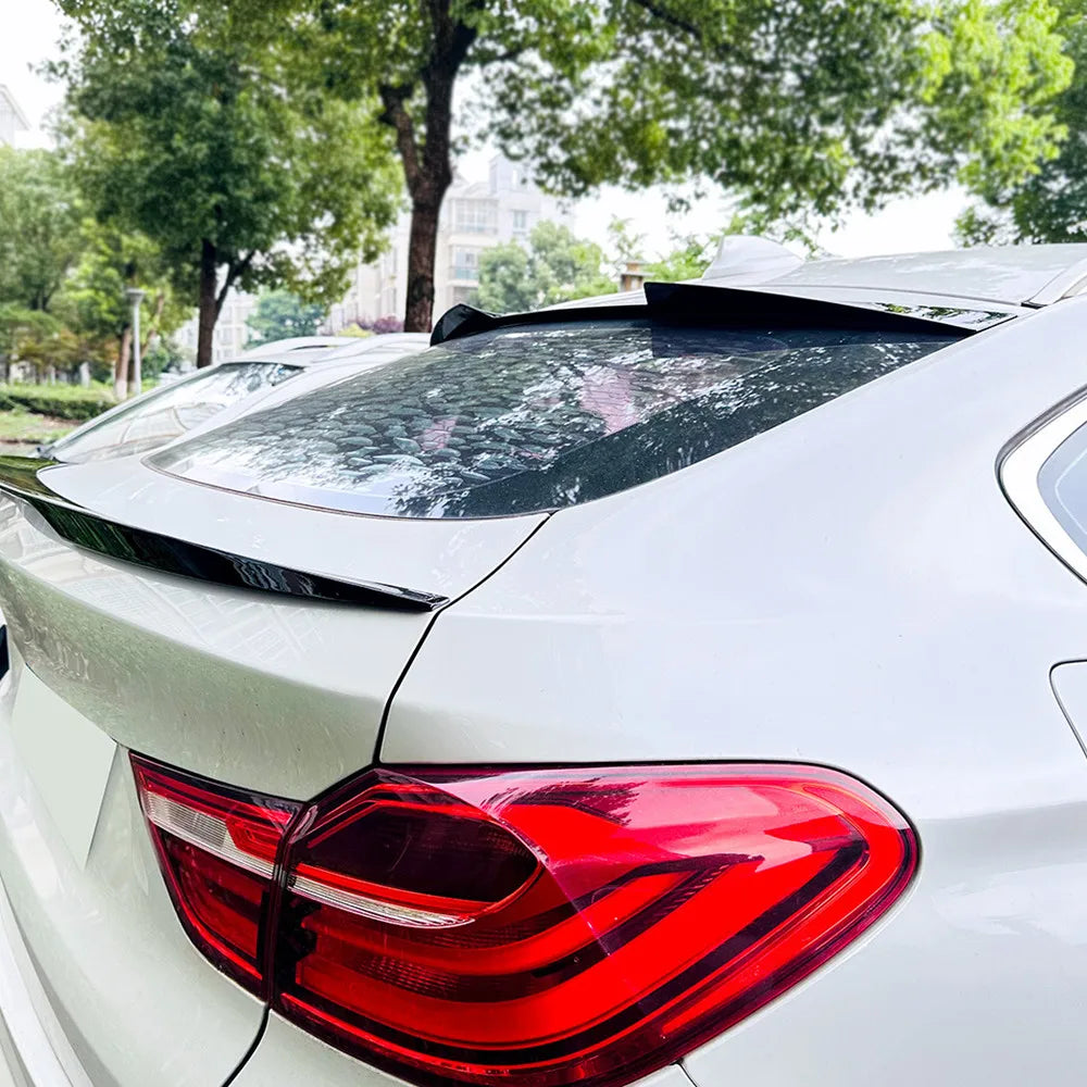 For BMW X4 F26 2014 2015 2016 2017 2018 Bodykit Car Rear Trunk Lid Rear Window Black Carbon Spoiler Wings Tuning Accessorie Part