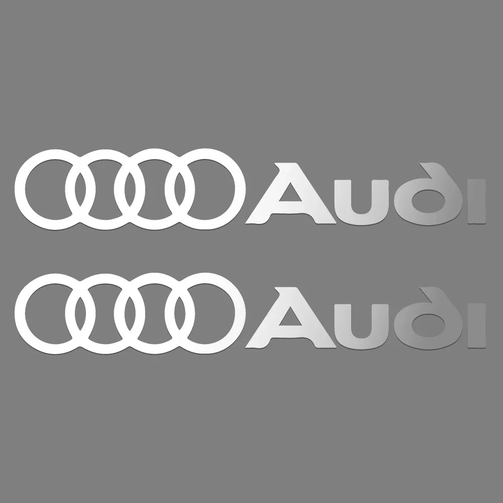 For Audi  Car Styling PVC Logo Side Body Fender Windshield Trunk Bumper Sticker RS S Line A3 A4 A5 A6 A7 Quattro Q2 Q3 Q5 Q7