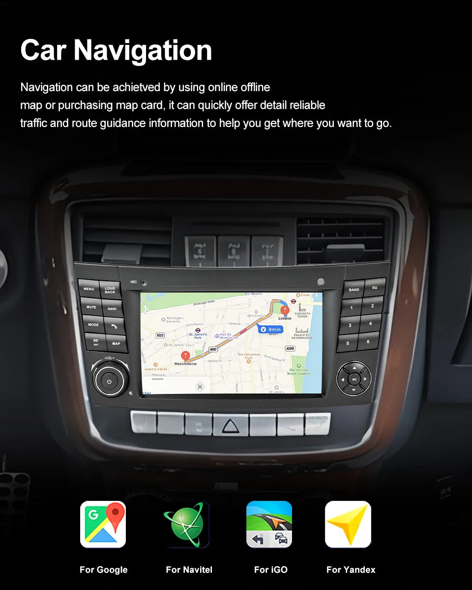 Android Radio For Mercedes Benz E-class W211 E200 E220 E300 E350 E240 E270 E280 CLS CLASS W219 Car Player Wireless Carplay Auto