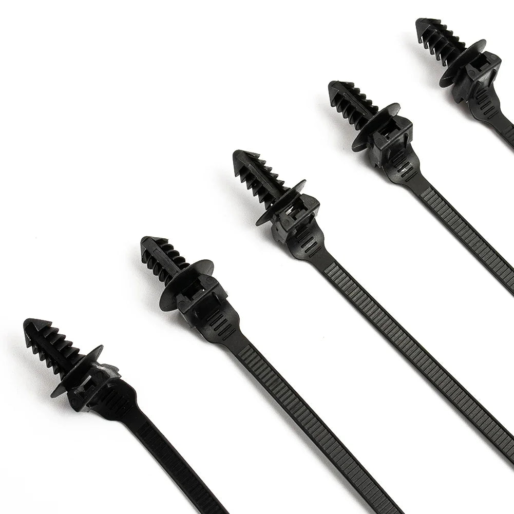 100/50Pcs Self-Locked Nylon Cable Tie Push Clips Wire Tie Released Zip Straps Car Pipe Cable Fastener Bundle Fixed Binding