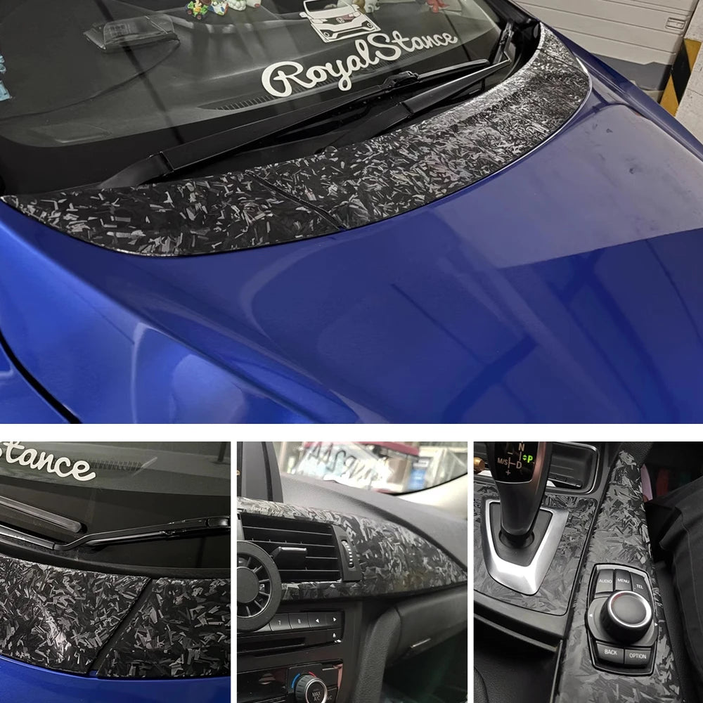 9D Carbon Fiber Car Sticker Self Adhesive Glossy Black Vinyl Wrap Film Anti-Scratch Auto Decoration Sticker for Cars Accessories