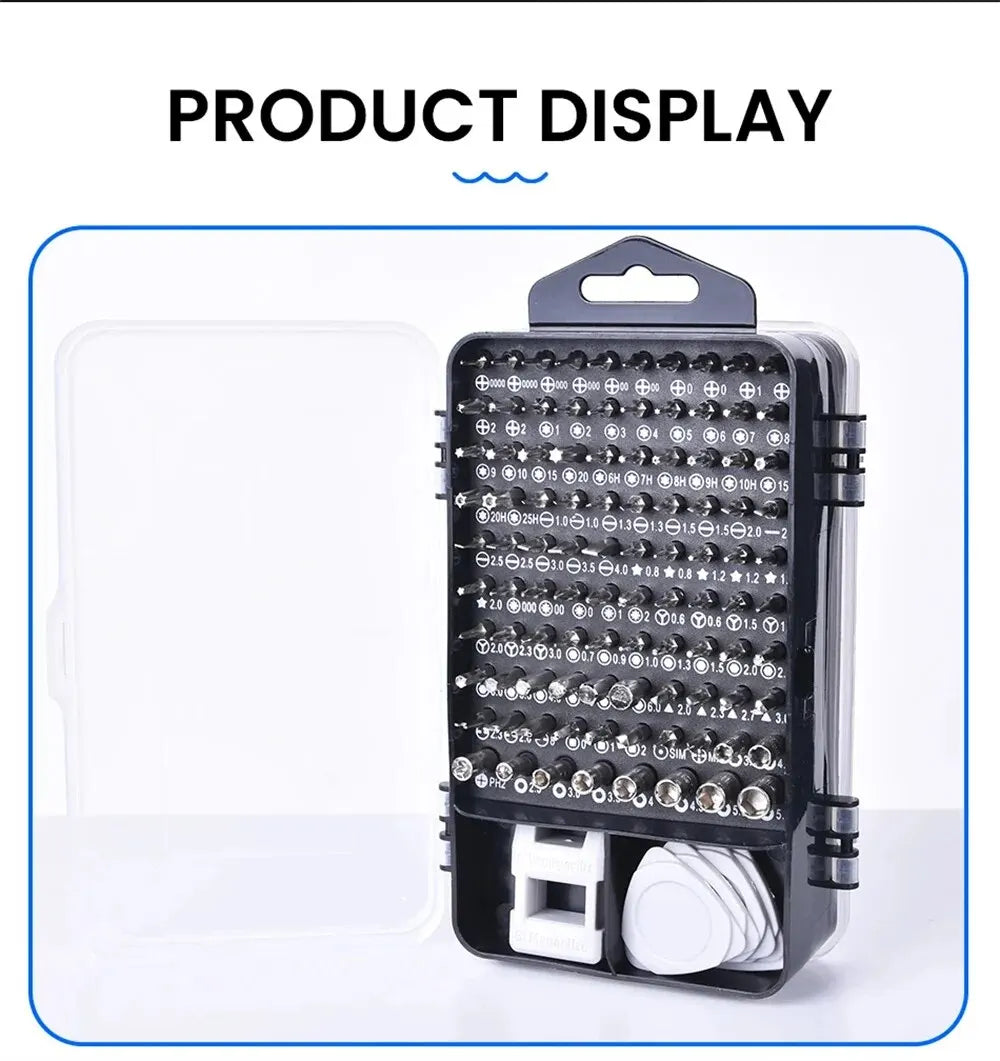 Magnetic Precision Screwdriver Set 115 in 1 Electronics Repair Tools Professional Nut Driver for Laptop Phone PC Maintenance
