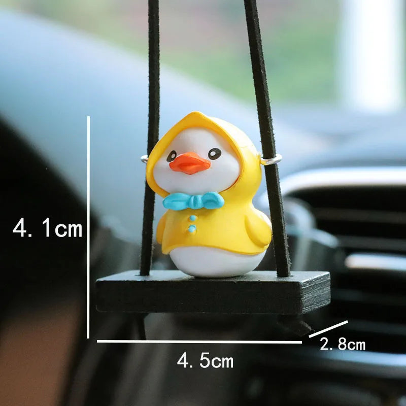 1Pcs Cartoon Animal Car Pendant  Auto Rearview Mirror Hanging Ornaments for Woman Girls Car Interior Accessories Lucky Gifts