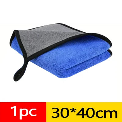 1/3/6pcs Microfiber Car Washing Towel Soft Quick Drying Windows Mirrors Wiping Rags Home Double Layer Cleaning Cloths