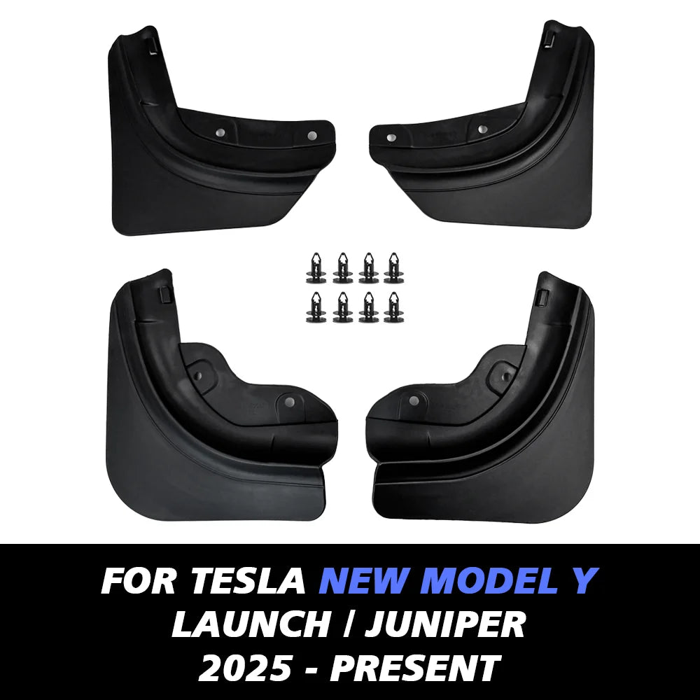 Mud Flaps For Tesla New Model Y 2025 Launch Juniper  No Drilling/Tape Splash Guards Fenders Mudguards Mudflaps