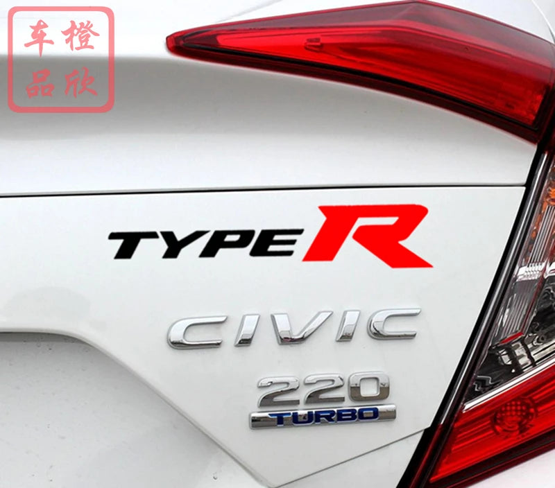 Car Stickers TypeR Sports Reflective Decoration For Honda Fit Civic Accord Windshield Window Trunk Bumper AutoTuning Styling