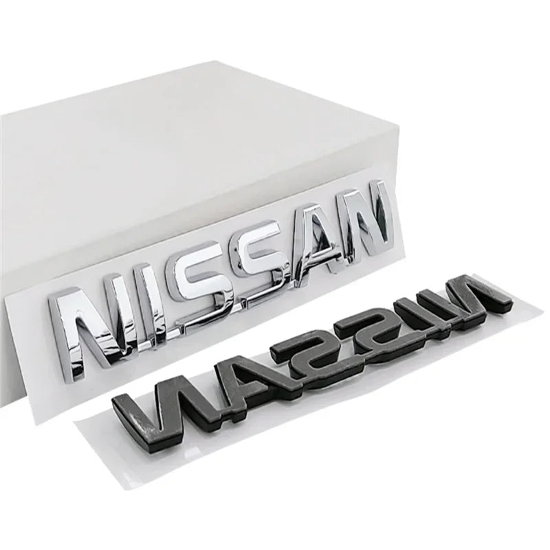 ABS Car Rear Trunk Bumper Tail Emblem Letter Sticker for Nissan Qashqai J11 J10 Leaf Juke Patrol Micra X Trail Tiida Nismo Note