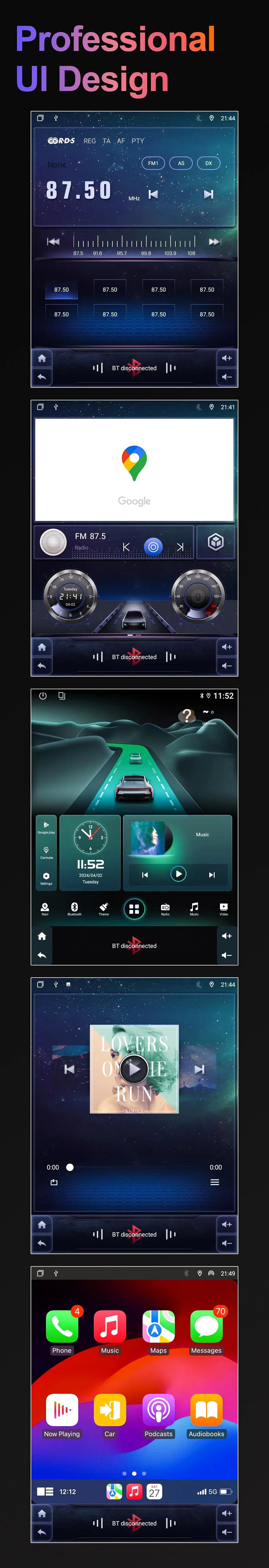 9.7 inch 8Core Android 15 Car Radio for Ford Focus 3 Mk 3 2011 2012 - 2019 Multimedia Video Player 2Din Carplay Auto Stereo DVD