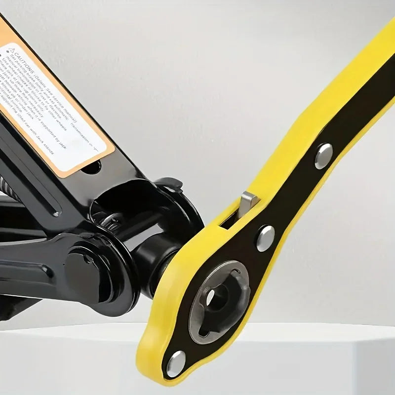 1 Set 1Tons Foldable Car Jack Hand-operated Horizontal Type 1 Tons Car Jack Car Tire Repair Tool