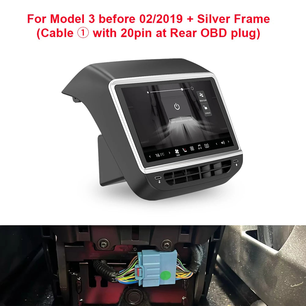 VJOYCAR Newest 8.8inch 4K HD Rear Display for Tesla Model Y 3 WIFI Entertainment Screen Qualcomm Chip 4-Direction Airlet Adjust