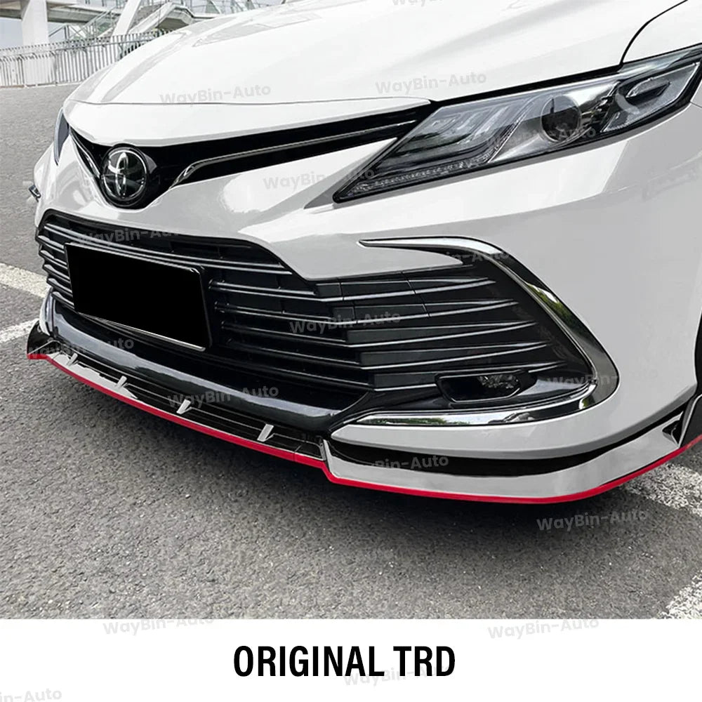 TRD Sport Front Body Kits For Toyota Camry LE SE XLE XSE 2021-2024 ABS Tuning Front Bumper Lip Side Splitter Spoiler Accessories