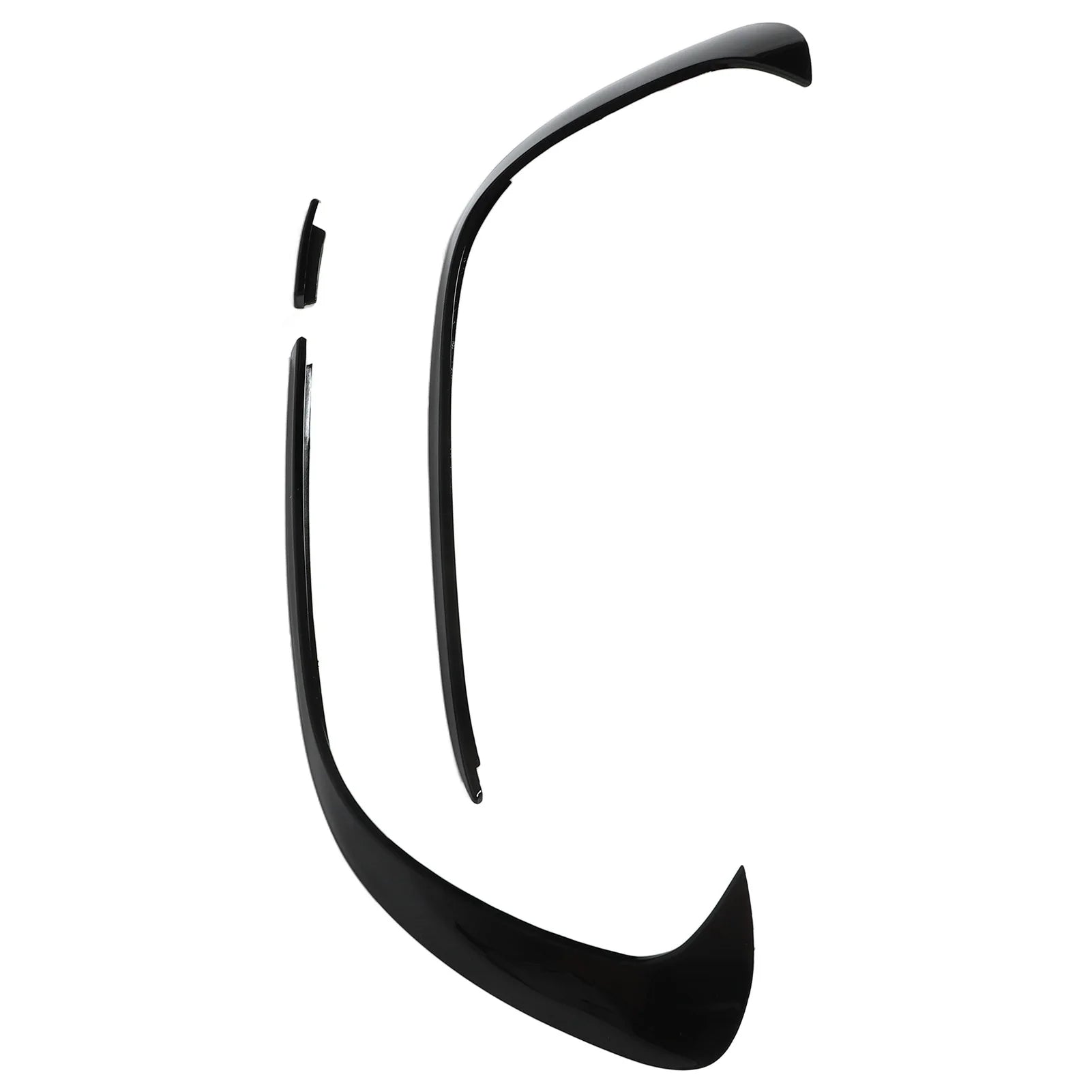 3pcs Glossy Black Front Bumper Spoiler Splitter Trim Replacement for Mercedes‑Benz A‑Class W176 AMG‑Line A45 2015 2016 2017 2018