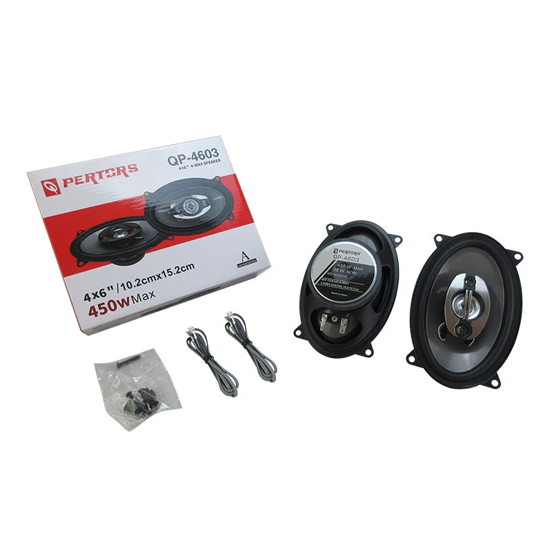 Q-PERTORS 2PCS 6X9inch 5-Way Coaxial Car Stereo Speakers Full Frequency 2X750W Power for Audio System Retrofit