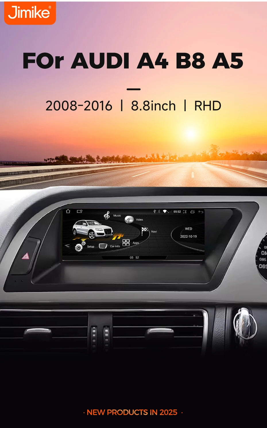 wireless carplay Android auto bluetooth car stereo radio for audi a4 b8 a5 S4 Multimedia Player Navigation GPS touch screen RHD