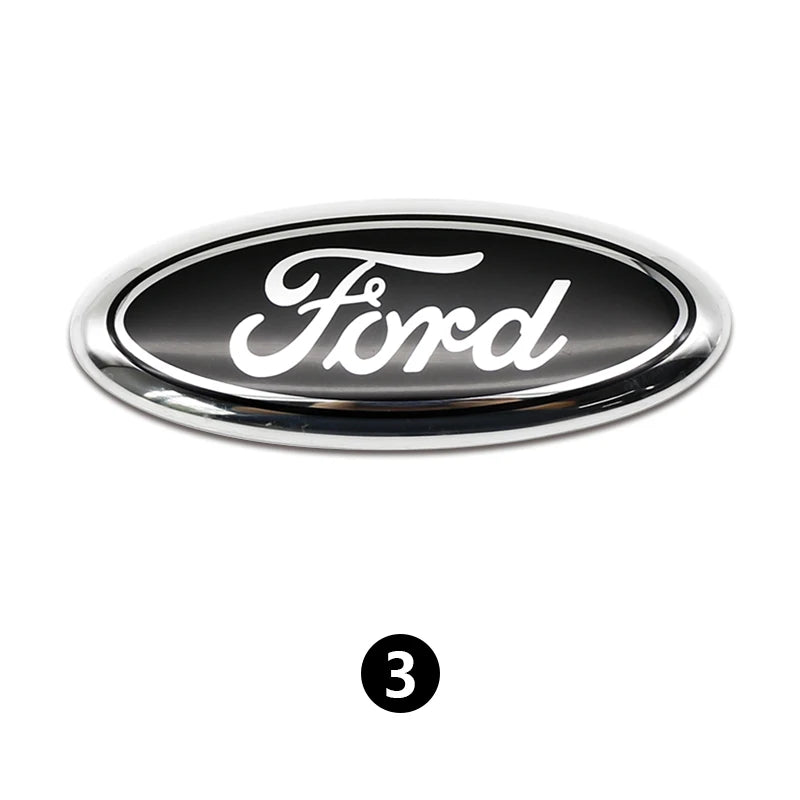 Car Front Grille Emblem Rear trunk Logo Badge Sticker Accessories for Ford Focus mk2 mk3 Fiesta mk7 Ranger Mondeo mk4 S-MAX Kuga