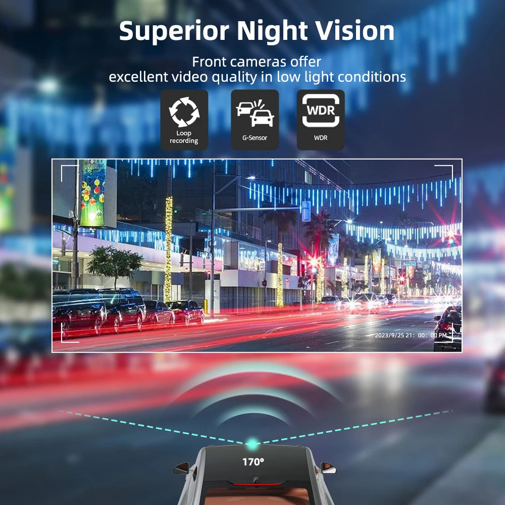 4Camera Car DVR 4*1080P 360 Degrees Video Recorder WIFI GPS Dash Cam Front right left Rear View camera 24h Parking Monitor Gift