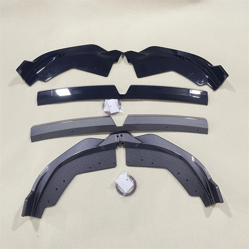Car Front Bumper Splitter Lip Body Kit Spoiler Diffuser Black Accessories For BMW 3 Series G20 LCI M Sport 320i 325i 2023+