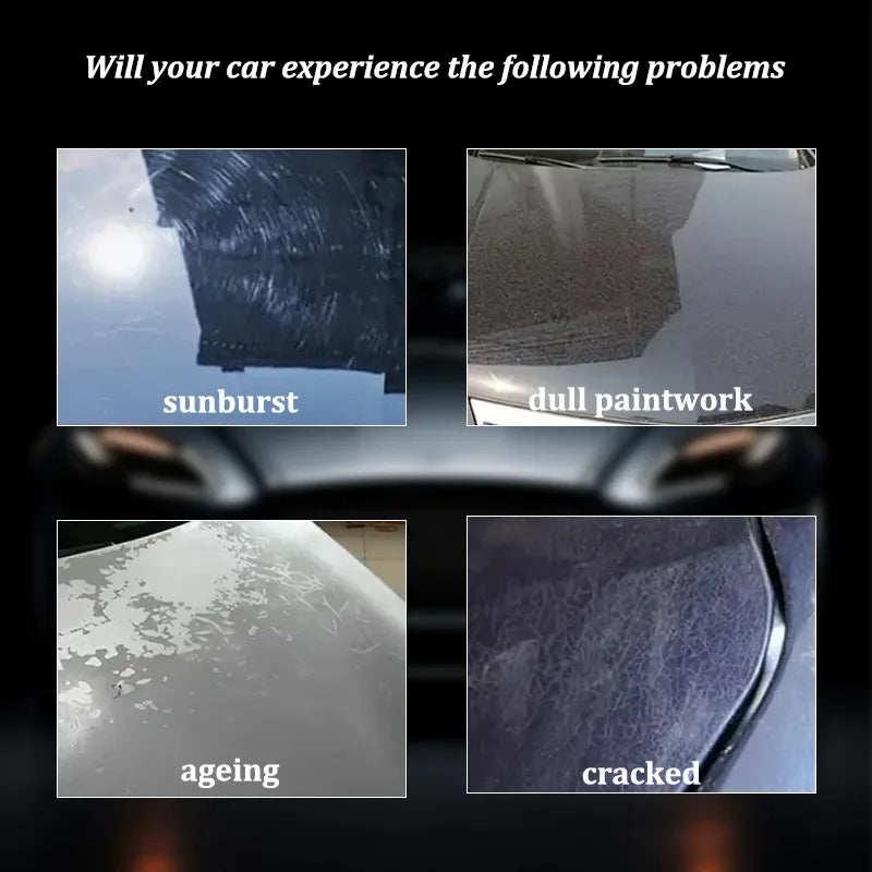 Dark automotive wax - enhanced shine, scratch resistant, repair and protective coating - for all black vehicles
