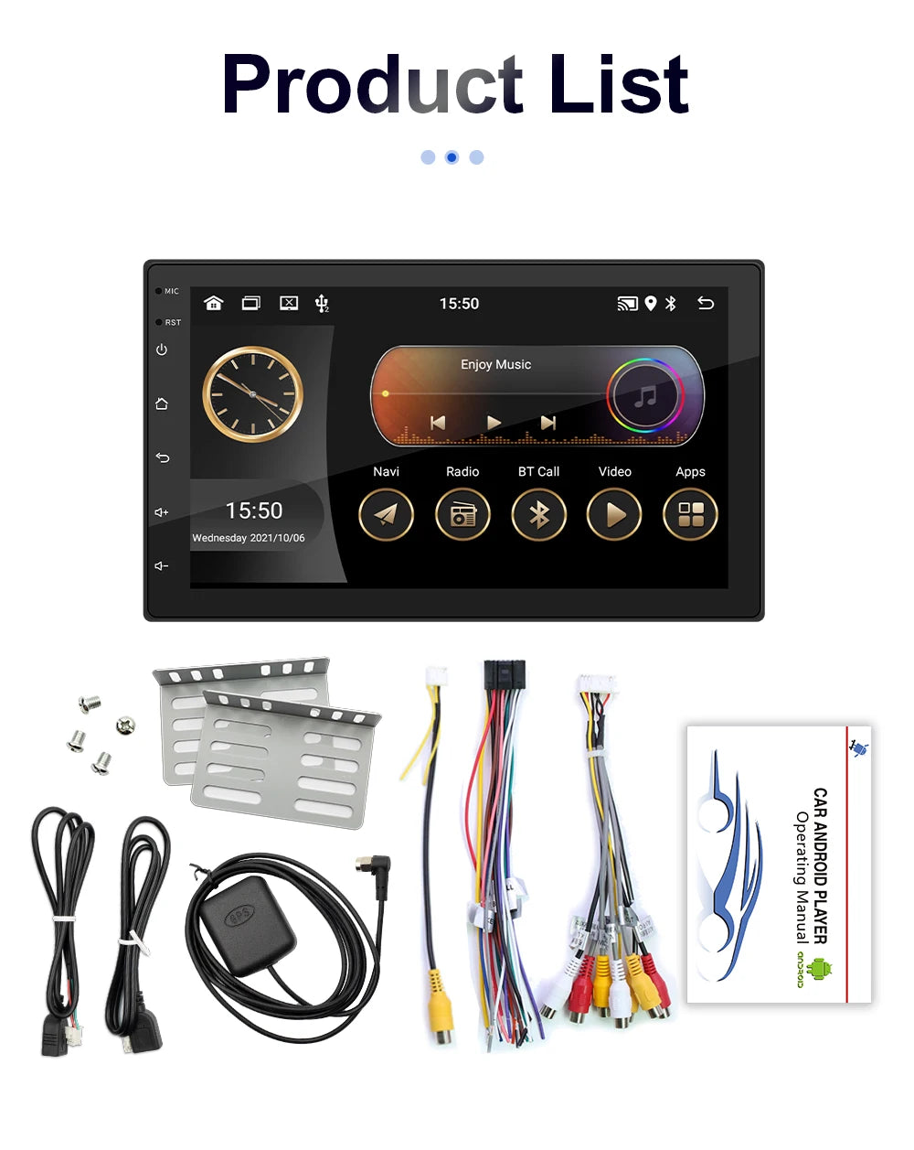 Universal 7/9/10 inch Android 13 Car Radio 64G Autoradio android 2 Din car radio GPS BT Central Multimedia Smart car systems