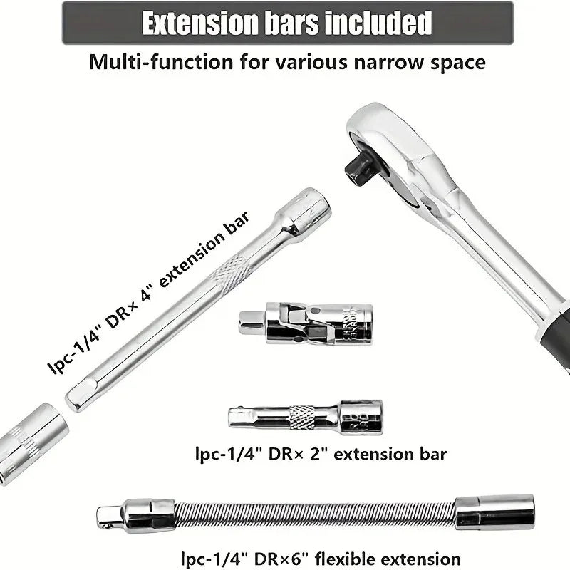 NEW Car Repair Tool Kit 46/53 Piece/Set Socket Set Car Repair Tool Ratchet Torque Wrench Combo Auto Repairing Tool Set