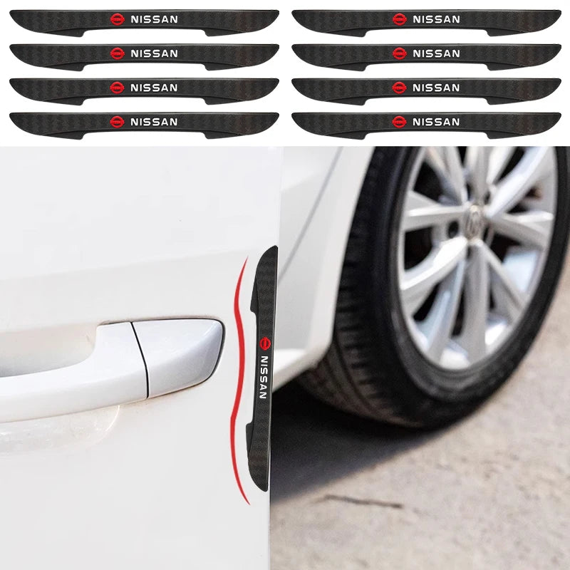 For Nissan X-trail Qashqai Note Juke Sentra Patrol 4pcs Rubber Car Anti-collosion Strip Auto Door Edge Bumper Protector Stickers