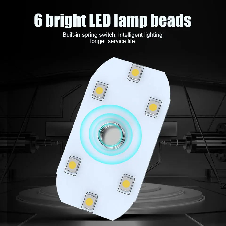 Car Interior Ambient Light USB Rechargeable Cabinet Light Room Decor RGB Lights Atmosphere LED Lamp Magnet Wireless Light