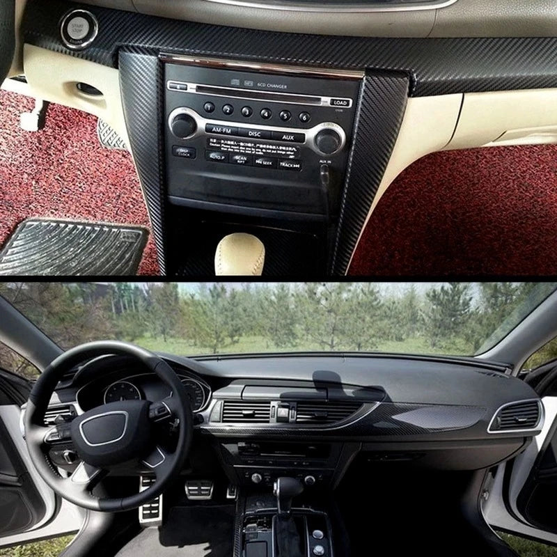30x127cm Car 3D Carbon Fiber Roll Film Stickers DIY Vinyl Film Auto Interior Styling Carbon Fiber Decorative Decals