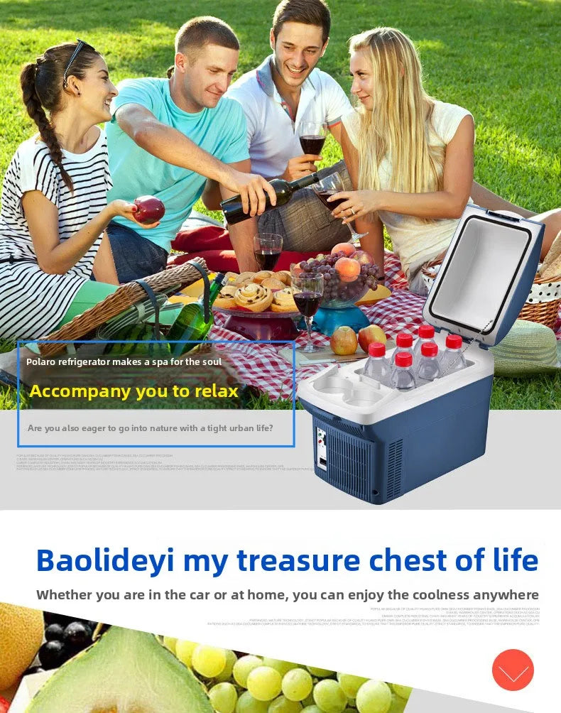 6L Portable Compact Mini Fridge 12V Car Refrigerator Freezer for Camping Traveling Electric Cool Box Summer Outdoor Fridge