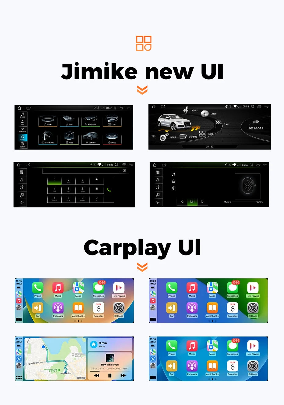 wireless carplay Android auto bluetooth car stereo radio for audi a4 b8 a5 S4 Multimedia Player Navigation GPS touch screen RHD