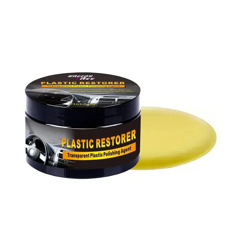 GREEDY TREE Automotive Plastic Restorer repairs car trim bumpers and panels Renewal wax for interior and exterior plastic parts