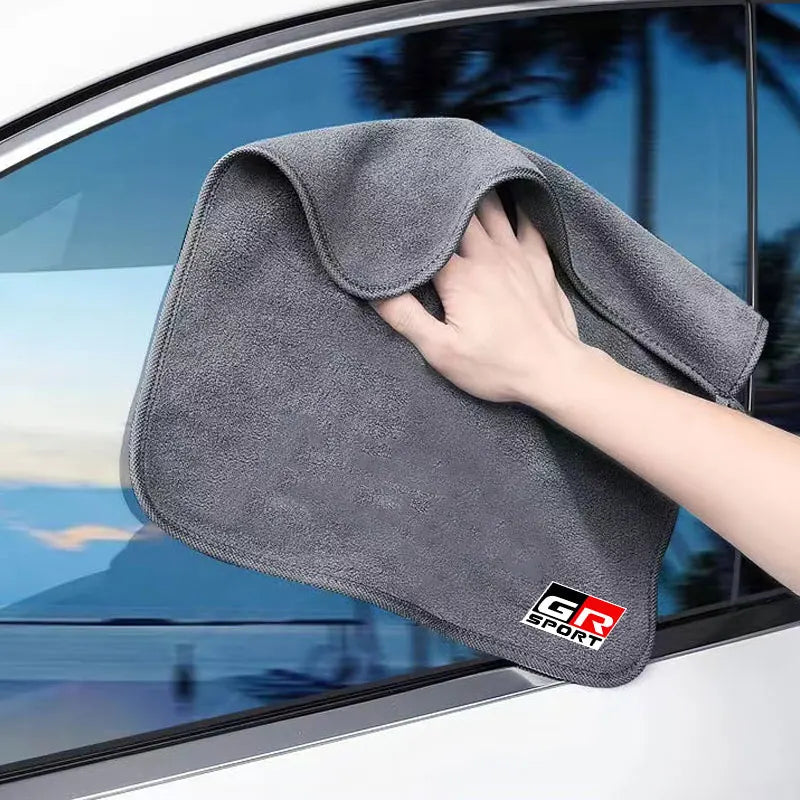 High-grade car cleaning towel without watermark For Toyota GR Sport Gazoo Racing Yaris 86 Corolla Hilux Supra C-HR Accessories