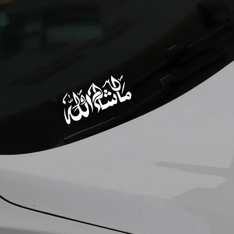 Mashallah Islamic Art Decorative Stickers Sticker for Car Products Sunscreen and Waterproof Cover Scratches Accessories Decals