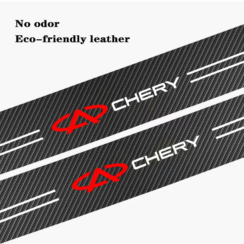 4pcs Car Threshold Protection Decorative Sticker For Chery Tiggo 2 3 4 7 8 Pro QQ Iq Fulwin Blossom Fulwin Arrizo
