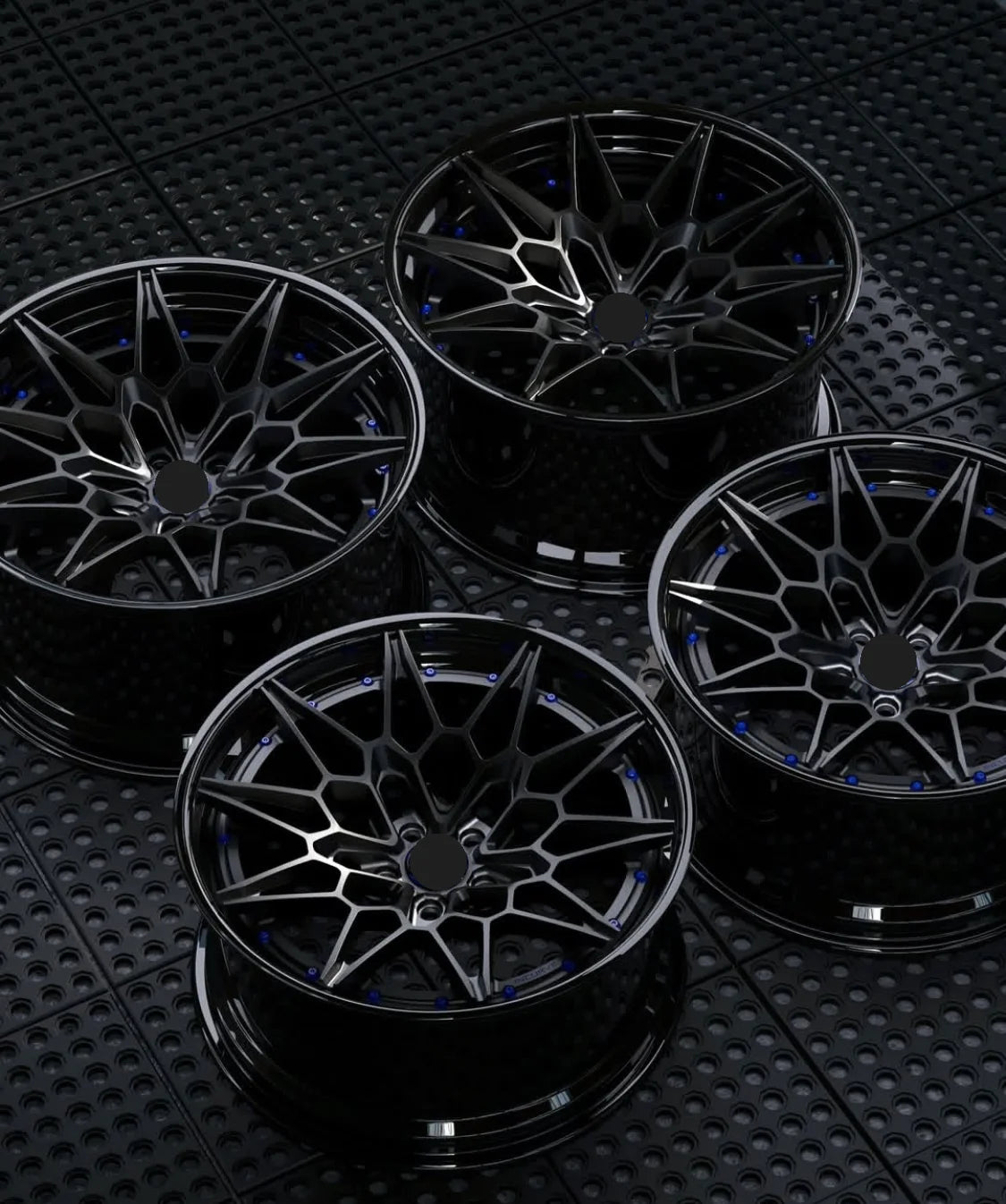 High Quality Deep Concave Monoblock 2 Piece Wheel Rims Fit for BMW M3 G80 M4 G82 Gloss Black Forged Wheels