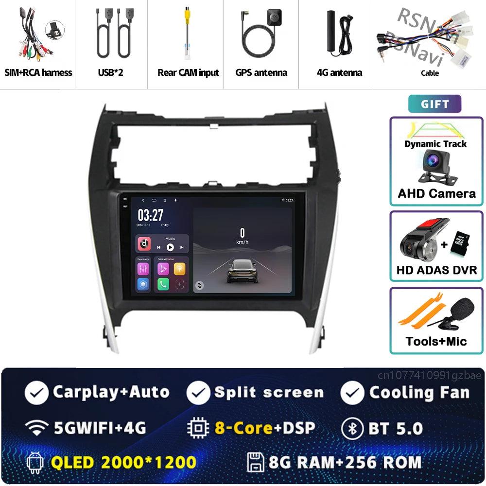 Android 15 For Toyota Camry US 2012 - 2014 2K QLED Android Car Radio Multimedia Video Player GPS Stereo CarPlay 4G Head Unit