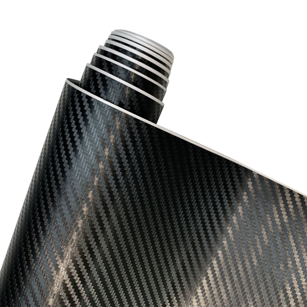 9D Carbon Fiber Car Sticker Self Adhesive Glossy Black Vinyl Wrap Film Anti-Scratch Auto Decoration Sticker for Cars Accessories