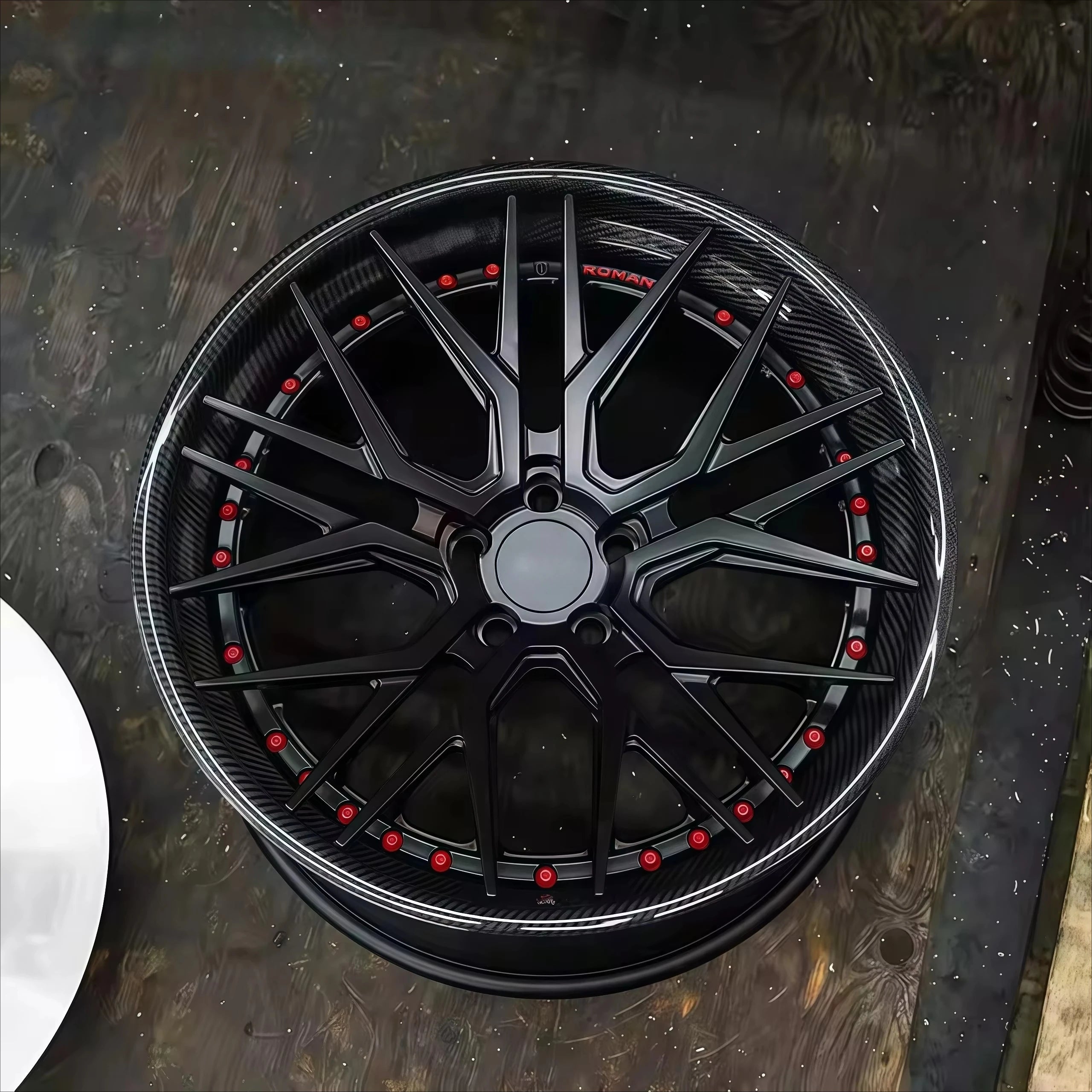 Custom OEM Deep Dish Car Carbon Fiber Wheel for BMW for Adui Urus C8 Wheel Rim 18 19 21 20 22 Inch Forged Alloy 5x127 5x120
