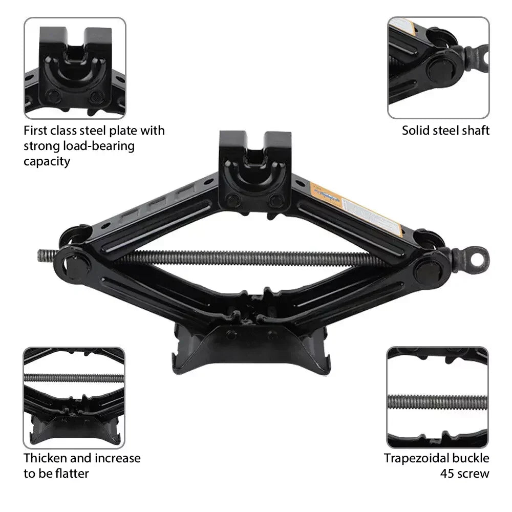 1.5T car jacks Manual Lift Jack Car Repair Tool Lifting Tool with Labor-saving Ratchet Wrench Foldable Jack for Car