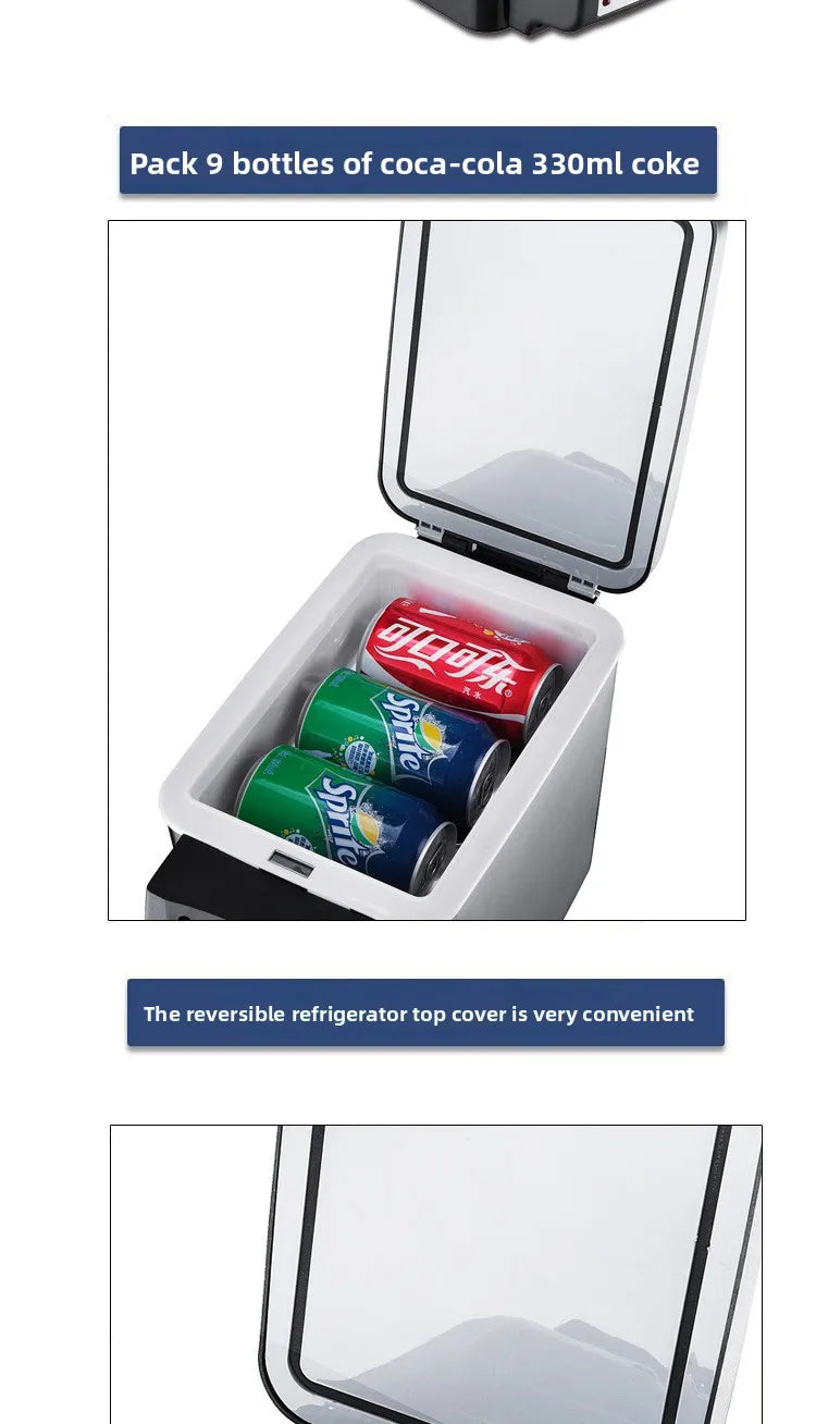 6L Portable Compact Mini Fridge 12V Car Refrigerator Freezer for Camping Traveling Electric Cool Box Summer Outdoor Fridge