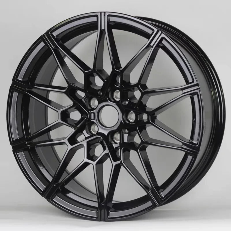 High Quality Deep Concave Monoblock 2 Piece Wheel Rims Fit for BMW M3 G80 M4 G82 Gloss Black Forged Wheels