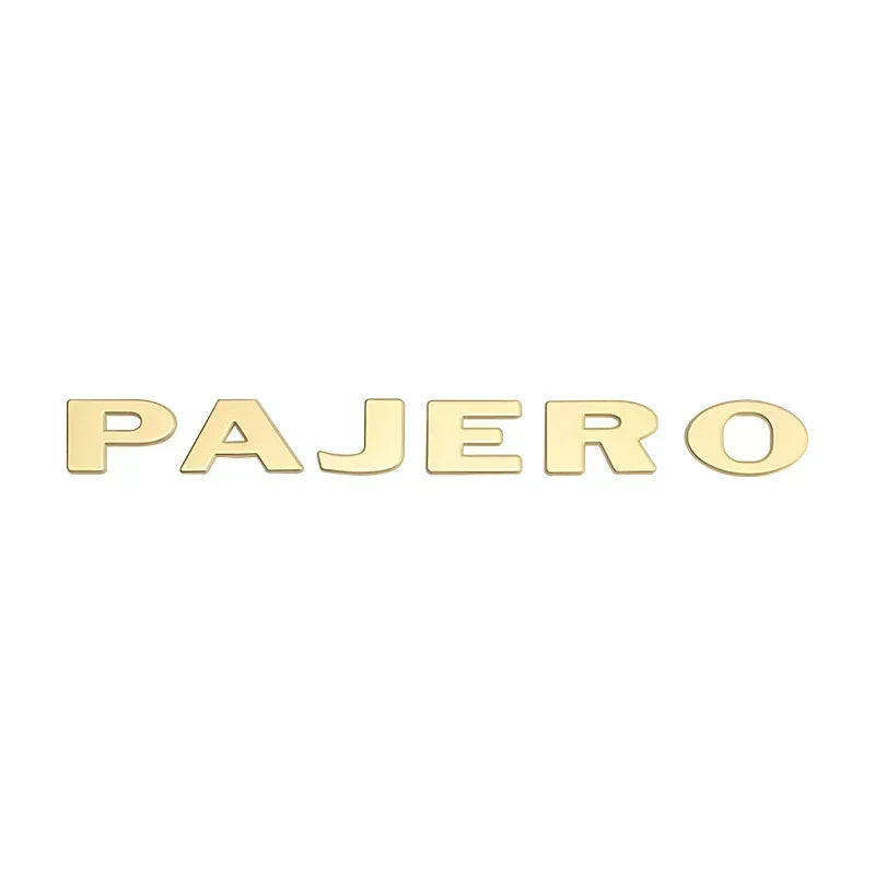 1PCS Metal logo Letter For Pajero Mitsubishi 3D Emblem Car Rear Trunk Decals Front Hood Lettering Badge Auto Accessories Styling