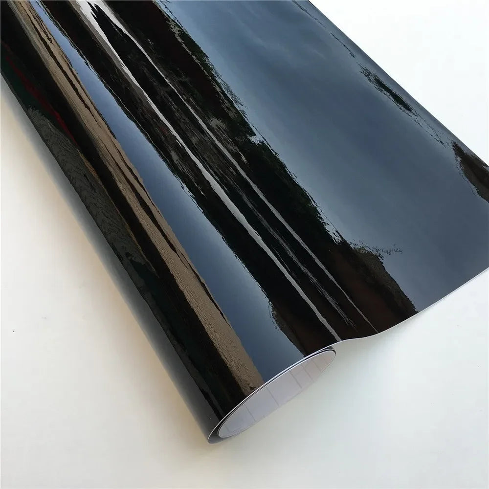 Ultra Glossy Black Vinyl Wrap Car Film Car Wrapping Film Foil Bubble Free For Car Sticker Bike Phone Console Skin