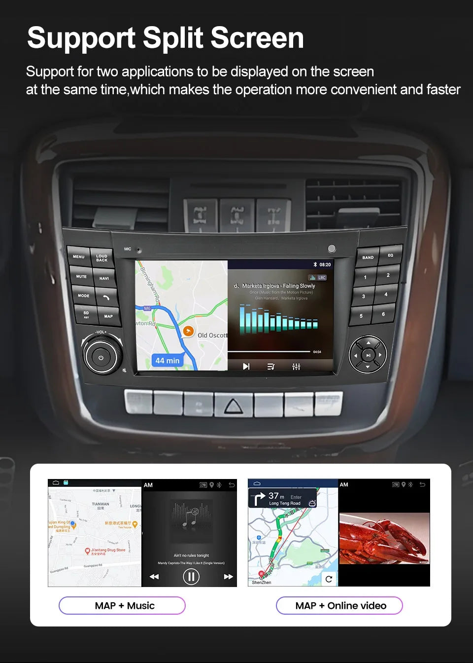 Android Radio For Mercedes Benz E-class W211 E200 E220 E300 E350 E240 E270 E280 CLS CLASS W219 Car Player Wireless Carplay Auto