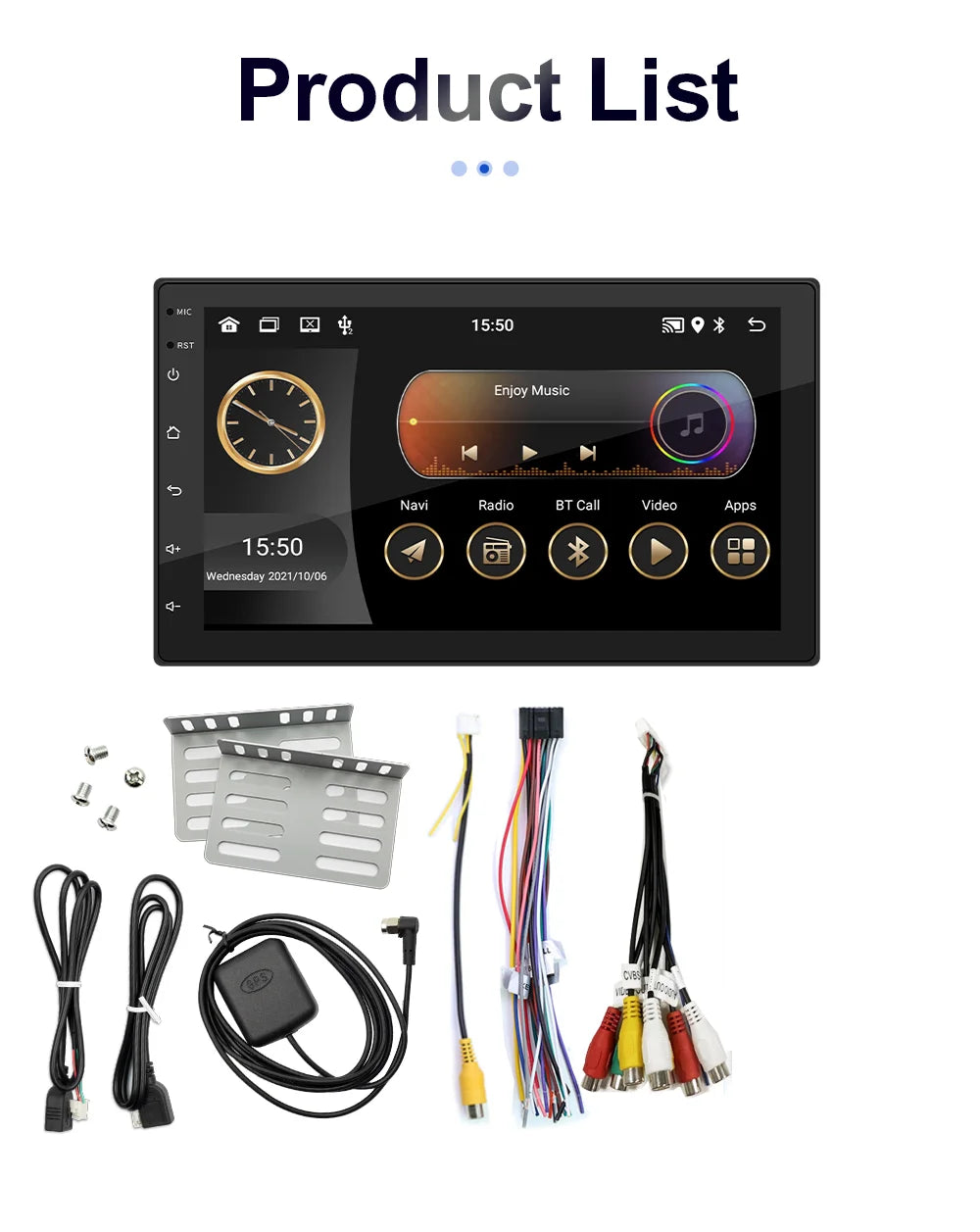 7/9/10inch 2 Din Car Audio Android 13 4/8Core Android auto Carplay 64G Automotive Multimedia Player BT Car intelligent Systems