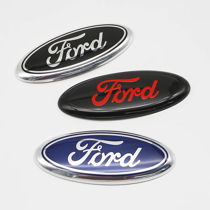 Car Front Grille Emblem Rear trunk Logo Badge Sticker Accessories for Ford Focus mk2 mk3 Fiesta mk7 Ranger Mondeo mk4 S-MAX Kuga
