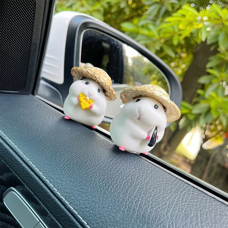 Car Decoration Hamster Car Accessories New Console Cute Doll Car Interior Pendant Decoration Cool Decoration Accesories