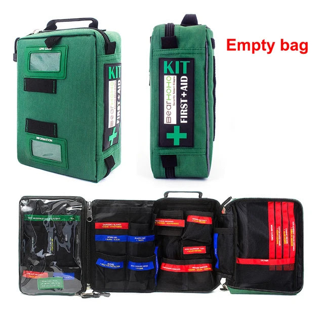 BearHoHoLarge Size Handy First Aid Kit Bag Emergency Kit Medical Rescue Bag for Workplace Home Outdoor Car Travel Hiking Camping